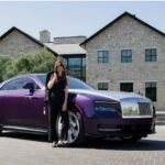 woman with a Royce Rolls Spectre